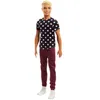 Barbie Fashionitas - Ken Puppe (blond) mit schwarzem Shirt Náhled obrázku produktu 3