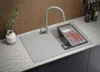 PRIMAGRAN Spülbecken Grau 78x50cm, Granitspüle 1 Becken + Produktbild-Vorschau 3