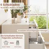 Comodino INONEFT con 6 cassetti, mobile contenitore con Anteprima dell’immagine prodotto 3