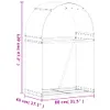 vidaXL Wiata na drewno opałowe srebrna 80x45x120 cm Stal Podgląd zdjęcia produktu 10