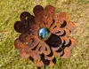 Rost Blume mit Edelstahlkugel 112 cm Edelrost Gartendeko Produktbild-Vorschau 3