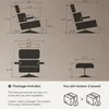 Drehbarer Relaxsessel mit Hocker, schwarzes Kunstleder, Produktbild-Vorschau 7