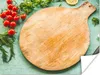 MuchoWow® Poster Ein rundes Schneidebrett mit allerlei Produktbild-Vorschau 1