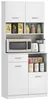 HOMCOM Mobile da cucina, mobile alto con ripiano Anteprima dell’immagine prodotto 1