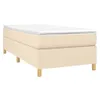 Bettgestell ohne Matratze Creme 90x200 cm Stoff Produktbild-Vorschau 3