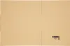 A flat, unfolded cardboard box. Produktbild-Vorschau