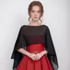 Unyqoos® Lichtgewicht dames chiffon capelet – zwarte Productafbeelding-voorbeeld 1
