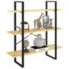 vidaXL Bücherregal 3 Böden 100x30x105 cm Massivholz Kiefer Produktbild-Vorschau 3
