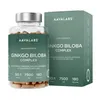 A bottle of Ginkgo Biloba Complex capsules and its packaging. Produktbild-Vorschau