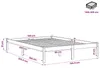 Cadre de lit extra long sans matelas 140x220 cm bois massif Voir les images du produit 9