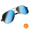 Aviator Sonnenbrille Herren Polarisiert UV400, Blaue Gläser Produktbild-Vorschau 3