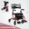 COSTWAY 2in1 Rollstuhl & Rollator klappbar & leicht mit Produktbild-Vorschau 3