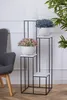 HowHomely Stołek na kwiaty metalowy czarny 110 cm - Stojak Podgląd zdjęcia produktu 2