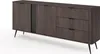 YOURHOUSE24 Kommode Veris D Dunin Eiche/Schwarz 195,2x81x38 Produktbild-Vorschau 2