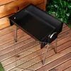 Progarden Tragbarer Holzkohlegrill schwarz Stahl 33x48x46 Produktbild-Vorschau 9