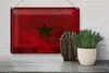 Blechschild Flagge Marokko 30x20cm Flag of Morocco Rost Produktbild-Vorschau 4