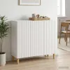 Komoda vidaXL, biała, 89 x 34,5 x 80 cm, materiał Podgląd zdjęcia produktu 3