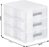 Schubladenbox 3 Schübe DIN A5 QUADRIX, Farbe:Transparent Produktbild-Vorschau 2