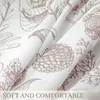 Halbtransparent Vorhang Blumenmuster Voile mit Kruselband Produktbild-Vorschau 5