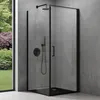 doporro Eck-Duschkabine 90x90x195cm Eckdusche in schwarz Produktbild-Vorschau 1