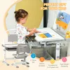 HOMCOM Schreibtisch- und Stuhl-Set für Kinder ab 6 Jahren, Produktbild-Vorschau 4