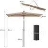 KOMFOTTEU Parasol ogrodowy prostokątny 213 x 140 x 245 cm, Podgląd zdjęcia produktu 2