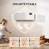 HOMCOM Chauffage mural en céramique 1000/2000W, radiateur Voir les images du produit 9