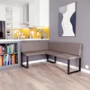 Banc d'angle AKIKO METAL Corner Bench 142x196 gauche - Voir les images du produit 2