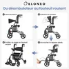 ELONEO 2in1 Fauteuil roulant déambulateur pliable et léger Voir les images du produit 4