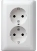 GIRA 078004, CEE 7/3, CEE 7/4, Bílá, 250 V, 16 A, 2,5 cm Náhled obrázku produktu 1