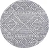 Teppich Hochflor Wohnzimmer - 200 cm Rund - Landhaus Ethno Produktbild-Vorschau 2