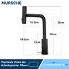 ZMH Wasserhahn Küche Küchenarmatur Schwarz Waterfall Produktbild-Vorschau 2