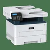 A white and blue Xerox multifunction printer is shown against a green background. Produktbild-Vorschau