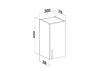 A technical drawing of a kitchen cabinet with dimensions indicated. Produktbild-Vorschau