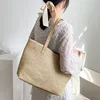 Strohtasche für Damen, Sommer-Strandtasche, weich gewebte Produktbild-Vorschau 2