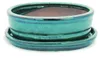 Bonsai-Schale mit Untersetzer, Größe 2 – grün – oval – Produktbild-Vorschau 1