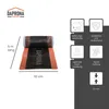 A product image showing a roll of roofing material with accompanying feature icons and text. Produktbild-Vorschau