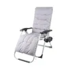 A gray zero gravity chair with a padded cushion, shown from a front-diagonal view. Produktbild-Vorschau