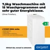 Exquisit Waschmaschine 7,5kg, Toplader, Waschmaschine Produktbild-Vorschau 2