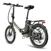 A green electric bicycle is shown against a white background. Náhľad obrázku produktu