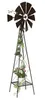 A decorative metal windmill with plants and flowers. Anteprima dell’immagine prodotto