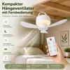 Camping Ventilator mit Lampe, Akku USB Ventilator für Produktbild-Vorschau 5