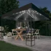 vidaXL Gartenzelt mit LED-Lichterkette 3x3 m Anthrazit Produktbild-Vorschau 2