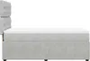 vidaXL Boxspringbett mit Matratze Hellgrau 100x200 cm Samt Produktbild-Vorschau 5