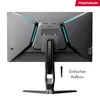 The back of a computer monitor with its stand, showing some decorative lighting. Produktbild-Vorschau