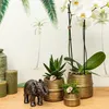Kolibri Home | Groove Blumentopf - Goldene Keramik Ornament Produktbild-Vorschau 5