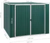vidaXL Gerätehaus Grün 195x198x159 cm Verzinkter Stahl Produktbild-Vorschau 16
