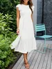ASKSA Femme Elégante Robe Maxi Ligne A Swing Boho Manches Voir les images du produit 2