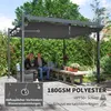 A couple relaxing under a gray pergola in a garden setting. Produktbild-Vorschau