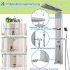 An instructional diagram showing how to install a shower panel. Náhľad obrázku produktu